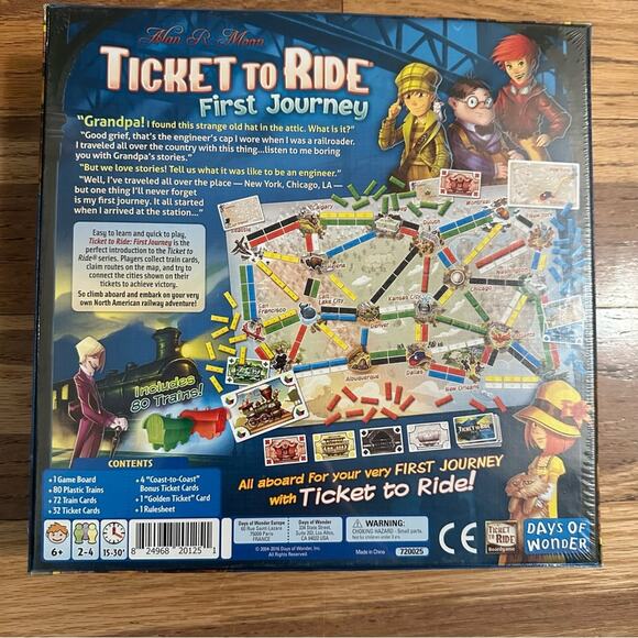 NEW!! Ticket to Ride First Journey Board Game - Ages 6+, Sealed!! - Picture 5 of 8